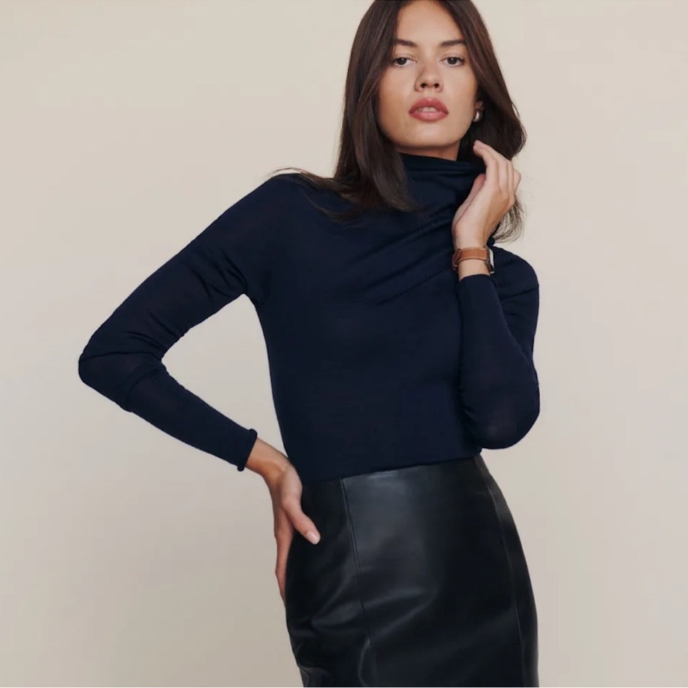 Reformation Faith Merino Wool Turtleneck